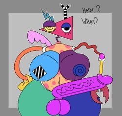 1girl 2d 2d_(artwork) 2d_artwork alternate_version_available belly belly_button big_ass big_boobs big_breasts big_butt big_thighs boobs breasts eyelashes female female_focus female_only ferman futa futa_focus futa_on_female futa_only futanari glitch_productions looking_annoyed looking_at_viewer pussy tadc the_amazing_digital_circus thick thick_ass thick_butt thick_hips thick_legs thick_thighs thighs vagina voluptuous voluptuous_female zooble_(the_amazing_digital_circus)