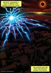 beach building city cityscape comic comic_page energy explosion helluva_boss mrmelted ocean outdoors png sand solar_eclipse starbreaker text text_box water