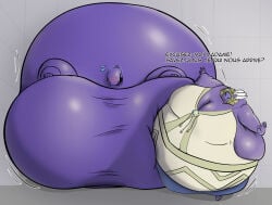 blueberry_inflation blushing haydee haydee_(game) inflation sunken_head sunken_limbs