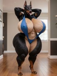 ai_generated anthro big_breasts canid canine huge_breasts large_breasts thick_thighs