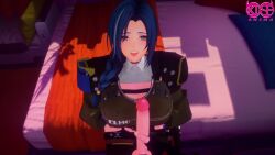 1boy 1girls 3d against_wall arms_up big_breasts blue_eyes blue_hair boobjob breasts breasts_out breasts_squeezed_together chestplate chestplate_removed cleavage close-up clothing commander_(girls'_frontline) cum_in_mouth cum_on_face cumshot dp-12_(girls'_frontline) female french_kiss french_kissing girls'_frontline girls'_frontline_2:_exilium helen_(girls'_frontline_2) kise_anima kissing large_breasts long_hair looking_at_viewer male nipples open_mouth orgasm paizuri penis pinned pinned_to_wall pov slapping_with_penis sound swinging_breasts tagme tongue tongue_out uncensored video