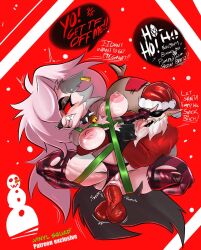 anal anal_penetration angry anthro anus areola armwear artist_name balls big_breasts big_penis black_nose blush breasts canid canid_demon canine christmas christmas_clothing christmas_headwear clothing clothing_aside collar costume cross-popping_vein demon dialogue duo ear_piercing ear_ring elbow_gloves english_text erection eyelashes eyewear female forced forced_anal fur genitals gift_wrapped gloves grey_body grey_fur grey_hair hair handwear hat headgear headwear hellaverse hellhound helluva_boss hi_res holidays huge_penis legwear long_hair loona_(helluva_boss) male male/female mammal multicolored_body multicolored_fur mythological_canine mythological_creature mythology nipples pattern_clothing pattern_legwear pattern_thigh_highs penetration penis piercing pink_areola pink_nipples rape red_sclera ring_piercing santa_costume santa_hat sex sharp_teeth sound_effects speech_bubble spiked_collar spikes spread_legs spreading striped_clothing striped_legwear striped_thigh_highs stripes sunglasses teeth text thick_thighs thigh_highs thong thong_aside torn_clothing two_tone_body two_tone_fur underwear underwear_aside vinyl_squad vulva wearing_sunglasses white_body white_eyes white_fur