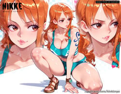 1girl 1girls ai_generated ass bangs big_breasts breasts breasts, brown_eyes camel_toe cameltoe cleavage clothed clothed_female curvy female female_focus female_only fringe fully_clothed ginger ginger_hair hetero high_resolution highres huge_breasts kinkimya large_breasts lips long_hair milf nami_(one_piece) nipples_covered nipples_visible_through_clothing one_piece orange_hair panties red_hair sfw solo solo_female solo_focus straight teeth tight_clothes tight_clothing very_large_breasts