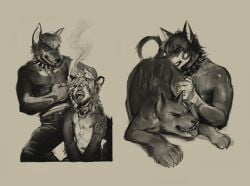american_opossum anthro bestiality braces bren_(mourph) canid canine canis cigarette cigarette_burn cigarette_smoke collar countershade_torso countershading dobermann domestic_dog duo ear_piercing face_in_ass facial_piercing feral hair hair_over_eyes hi_res lip_piercing male male/male mammal marsupial mourph nipple_piercing nipples nose_piercing open_mouth piercing pinscher septum_piercing shirtless_male short_hair smoke spiked_collar spikes tongue tongue_out