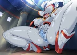 1girls absurdres android anus arm_support ass black_hair blue_anus blue_nipples blue_pussy blush breasts clitoris darling_in_the_franxx female female_only full_body giantess half-closed_eyes high_resolution highres horn hybrid looking_away looking_down nipples open_mouth pale-skinned_female pale_skin pochincoff pussy pussy_juice red_eyes robot robot_girl smile spread_legs spread_pussy strelizia uncensored underboob white_breasts