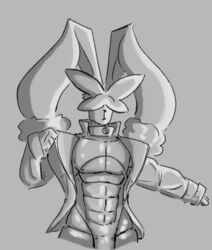 anthro big_penis game_freak greyscale huge_cock james_(shewiff) lopunny male_only mega_evolution mega_lopunny monochrome muscular nintendo pokémon_(species) pokemon pokemon_(species) pokemon_dppt shewiff shiny shiny_skin toned toned_male