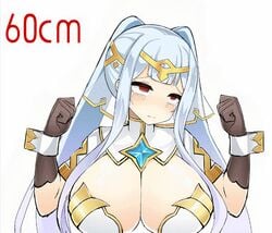 1boy 1girls ahe_gao animated bikini_armor blue_hair bouncing_breasts cleavage epic7 female huge_breasts ninacci penetration red_eyes roana_(epic7) sex straight tongue_out video_games