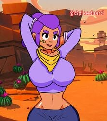 big_breasts brawl_stars female_only games shelly shelly_(brawl_stars) spiceduard