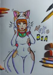 1girls bea_(brawl_stars) brawl_stars female just_jeff kigurumi self_upload tagme traditional_media_(artwork)