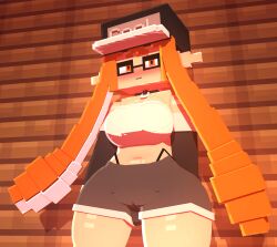 1girls 3d big_breasts blush breasts choker coresvoid digital_media_(artwork) female female_only hi_res hidden_eyes horny_female inkling inkling_girl mine-imator minecraft nintendo orange_eyes orange_hair shadow smooth_skin solo splatoon splatoon_2 tentacle_hair thick_thighs thighs wide_hips wooden_wall