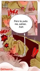 2boys argentina_(countryhumans) brazil_(countryhumans) comic comic_page countryhumans couple gay ice ice_cube kinky_naty licking_breast licking_nipples male male_only married_couple pectorals piercings spanish_text