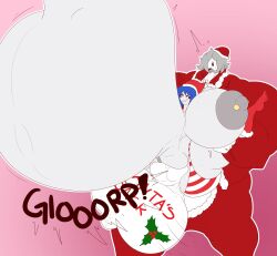 ass_bigger_than_head balls_bigger_than_head blizynx breasts_bigger_than_head casual casual_nudity christmas cum cumflated_belly cumflation deep_penetration female hyper_ass hyper_balls hyper_breasts hyper_cumflation hyper_penetration hyper_penis hyper_stomach_bulge nude paizuri penetration penis santa_claus sex stomach_bulge stomach_bulge_paizuri