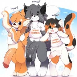 aaron_(accelldraws) accelldraws ai_generated anthro big_breasts breasts canine feline fur furry furryedits_ai futanari happy maine_coon socks stable_diffusion vaginal_penetration valence_(accelldraws) yellow