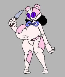 big_ass big_breasts bodysuit casual clothed creepi_(gremlingrounded) doll doll_girl female female_only five_nights_at_freddy's five_nights_at_freddy's:_security_breach gremlingrounded huge_breasts hyper_breasts insane knife lovedoll_toy_factory nippleless no_bra no_underwear robot robot_girl useless_clothing vanny_(fnaf)