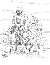 1girls 2019 3boys alien alien_boy alien_humanoid assisted_handjob assisted_sex barefoot beach big_penis bikini black_and_white breasts bucket cape cleavage clothed clothed_male clothing clothing_aside darth_vader dated detailed_background double_handjob erection eyes feet female foursome front_view full_body fully_clothed fur furry gamorrean genitals group group_sex hairy hairy_pussy handjob happy helmet holding_object humanoid interspecies knees_up loincloth loincloth_aside male medium_breasts monochrome no_panties open_eyes open_mouth outdoor_nudity outdoor_sex outside partially_clothed penis princess_leia_organa pubic_hair radio sand sharp_teeth sitting slave_bikini slave_leia slave_outfit spread_arms spread_legs standing star_wars tiptoes watermark