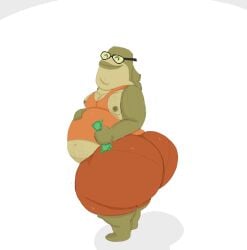 1boy animehikaridesu anthro ass belly big_ass bubble_bass clothing double_chin dumptruck_ass dumptruck_butt enormous_ass fat fat_ass fat_belly fish glasses green_skin huge_ass large_ass looking_back male male_nipples male_only massive_ass money nickelodeon nipples obese obese_male overweight overweight_male solo solo_male spongebob_squarepants thick_ass thick_thighs thunder_thighs white_background