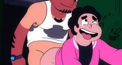 2boys accurate_art_style anal anal_penetration anal_sex ancient-onyx doggy_style gay gay_sex humping male_only muscular_male pelvic_thrust pelvis penetration_from_behind pleasure_face proud_of_his_cock smooth_skinned_male steven_quartz_universe steven_universe steven_universe_future sweat tank_top tanned_male tanned_skin tongue_out