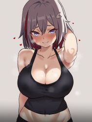 1girls big_breasts big_breasts breasts breasts female female_only grey_hair looking_at_viewer neinlol solo solo_female teeth topaz_(honkai:_star_rail)