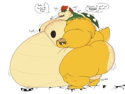 ballsack big_belly bowser cracked_floor cracked_ground fat_arms fat_ass fat_butt fat_legs fat_male fat_man fat_tail fat_thighs hairy_balls koopa male_only mario_(series) moobs morbidly_obese morbidly_obese_male nipples obese obese_male overweight overweight_male scalie scalie_humanoid thick_ass thick_thighs