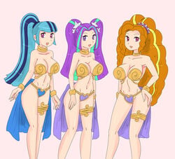 3girls adagio_dazzle aria_blaze belly_dancer belly_dancer_outfit blue_hair breasts cleavage cosplay dancer dancer_outfit equestria_girls female female_only femsub friendship_is_magic harem harem_girl harem_outfit hasbro huge_breasts indigo_hair large_breasts looking_at_viewer magenta_eyes multicolored_hair multiple_girls my_little_pony orange_hair outdoors pigtails pigtais ponytail purple_eyes purple_hair shantae shantae_(character) shantae_(cosplay) slave slave_outfit smooth_skin sonata_dusk submissive_female the_dazzlings twintails zronku