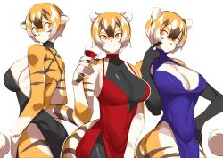 1girls 3girls backless_dress backless_outfit big_ass big_breasts breasts bubble_butt dress female huge_ass looking_at_viewer looking_down multiple_girls mx99926 oc short_hair sole_female solo solo_female solo_focus tail thick_thighs tiger tiger_ears tiger_girl tiger_print tiger_stripes tiger_tail wide_hips wine wine_glass