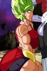 big_ass blowjob clothing dragon_ball dragon_ball_super fellatio jiren kale kale_(berserker)