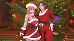 1080p 16:9 1920x1080 2girls 3d asian asian_female big_breasts breasts busty christmas christmas_2023 christmas_ornaments christmas_tree curvy dead_or_alive dead_or_alive_xtreme_venus_vacation female female_focus gloves hi_res high_resolution holidays honoka_(doa) large_breasts lazer81095 lips looking_at_viewer only red_gloves santa_costume santa_hat sayuri_(dead_or_alive) skirt source_filmmaker tagme tecmo thick_lips voluptuous wide_hips