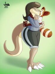 1boy 1girls 2d 2d_(artwork) 2d_artwork big_ass brown_hair brown_hair_female clawed_feet clawed_fingers curvy curvy_body curvy_female curvy_figure diana_(jamearts) digital_drawing_(artwork) digital_media_(artwork) dinosaur dinosaur_girl dinosaur_tail female furry furry_male gym_teacher height_difference hips hips_wider_than_shoulders holding jamearts jimmy’s_sloppy_life kissing large_ass larger_female larger_female_smaller_male long_hair long_hair_female male male/female red_panda red_panda_tail scalie scalie_female size_difference smaller_male smaller_male_larger_female tail thick_thighs thighs two-tone_body two-tone_fur two-tone_skin wide_hips