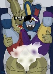 2boys absurd_res anal anal_sex animatronic anthro anthro_on_anthro anthro_only anthro_penetrated anthro_penetrating anthro_penetrating_anthro anthrofied ass balls banzo_(battington) battington better_version_at_source big_ass big_balls big_butt big_penis bodily_fluids bubble_ass bubble_butt butt canid canine cum cum_in_mouth cum_inside cum_on_ass cum_on_balls cum_on_body duo excessive_cum eyelashes five_nights_at_freddy's five_nights_at_freddy's_4 furry gay genital_fluids genitals green_background half-closed_eyes harmony_and_horror hi_res humanoid_penis lagomorph male male/male male_only male_penetrated male_penetrating male_penetrating_male mammal naked nude open_mouth penetration penis plushie plushtrap plushtrap_(fnaf) plushtrapboyuwu rabbit robot sharp_teeth teeth testicles thick_thighs thighhighs thighs tongue two_tone_penis wide_hips yaoi yellow_eyes