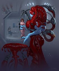 1futa 2d 2girls alien alien_abduction alien_girl curvy eleonore experiment female futanari giantess kidnapped medical medical_instrument monster_girl rubber rubber_suit size_difference thick_thighs xianetta