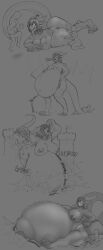 2024 areolae big_breasts body_growth breast_growth breasts castle clariarikari clawed_feet clawed_hands destruction dragon dragon_girl dragon_horns dragon_humanoid faceless_character growth hyper hyper_belly insatiable long_tongue monochrome nipples original_character saliva saliva_trail scales sharp_teeth size_difference stomach_noises tail tail_wrap vore vore_belly vore_sequence weight_gain