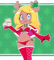 christmas christmas_bikini deltarune noelle_holiday nollety tagme undertale undertale_(series)