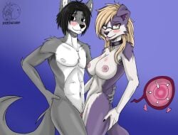 1boy 1girls allartskye anthro black_eyes black_hair black_nose blonde_hair blush canid canine canis choker diane_(drako1997) dog dog_girl domestic_dog drako1997 duo ears eyewear female fur furaffinity furry glasses grey_body grey_fur hair hi_res interspecies interspecies_pregnancy jewelry long_hair looking_at_viewer male male/female mammal mature_female milf mother naked naked_female naked_male necklace nipples nude nude_female nude_male penetration pregnant pregnant_female purple_body purple_fur sex short_hair skye_(allartskye) tail tongue tongue_out two-tone_body two-tone_fur vaginal vaginal_penetration white_body white_fur wolf wolf_boy
