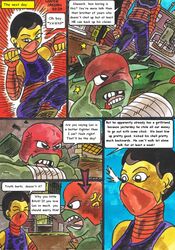 blood_on_face casey_jones cassandra_jones fight kicking mask raphael_(tmnt) rise_of_the_teenage_mutant_ninja_turtles saiyaman