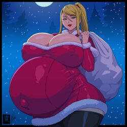 samus aran from christmas by fungus-man