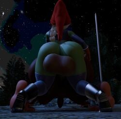 1boy 1futa 3d anal anal_sex back_view balls futa_on_male futadom futanari gbananaya goblin goblin_futa huge_balls intersex oc original_character self_insert selkie_(tales_of_androgyny) sfm_kirb_(artist) tagme tales_of_androgyny