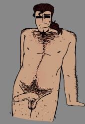 hairy_male leaking_precum naked_male nervous postal_(series) postal_dude semi-erect shitkinker1 skinny_male