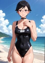 1girls 2d ai_generated areolae armpit bare_arms chest curvy curvy_figure cute cute_face detailed eyelashes eyeshadow female female_only fit fit_female focus hair high_quality legs light-skinned_female light_skin lips lipstick looking_at_viewer makeup mascara nero100 pale-skinned_female pale_skin posing seductive seductive_look stable_diffusion tagme thighs thin_waist big_breasts large_breasts perky_breasts tits twintails teenager skinny_girl skinny petite_female petite_body petite sarada_uchiha black_hair short_hair naruto_(series) naruto boruto:_naruto_next_generations black_eyes medium_breasts bikini bikini_top bikini_bottom swimwear swimsuit outdoors outside