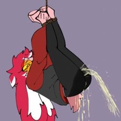 anthro bdsm bodily_fluids bondage bottomwear bound clothing desperation eyewear female fur furrowed_eyebrows genital_fluids glasses gneffbutter hair hogtied jacket lagomorph leggings legwear leporid letterman_jacket long_ears mammal narrowed_eyes omorashi pee_desperation pink_body pink_fur pink_hair rabbit restraints rope rope_bondage solo spip_(gneffbutter) squint struggling topwear urine urine_drip urine_stream wet wet_body wet_bottomwear wet_clothing wet_fur wetting yellow_eyes