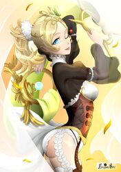 1girls alternate_costume ass bare_thighs big_ass blonde_hair blue_eyes dancer dancing ferdnayart fire_emblem fire_emblem_awakening heart lissa_(fire_emblem) looking_at_viewer medium_breasts nintendo one_eye_closed ponytail see-through solo solo_female sticking_out_tongue tongue tongue_out wink