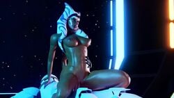 1boy 1girls 2021 3d ahsoka_tano animated big_breasts breasts clone_trooper clone_wars clothed clothing disney el-recondite_(artist) faceless_male female_on_top hangar hi_res human human_penetrating interspecies laat/i light-skinned_male light_skin mandalorian muscular muscular_female nipples no_sound nude on_back open_mouth reverse_cowgirl_position sex skinny spread_legs star_wars the_clone_wars:_season_seven vaginal_penetration video watermark