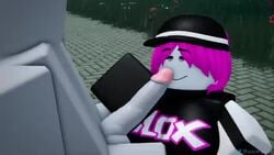 1boy 1boy1girl 1girls 3d ahe_gao animated anon balls black_cap black_clothing black_hat blowjob breasts cap closed_eyes clothed_female cum cum_drip cum_in_mouth cum_inside cum_string cumming eyebrows_visible_through_hair fellatio female female_focus grass guest_(roblox) handjob hat head_grab head_push long_hair looking_at_another looking_at_partner looking_at_penis loop lowres male male/female no_sound nude_male open_mouth oral oral_sex outside penis pink_hair ponytail roblox robloxian rusmynth saliva saliva_trail smile straight surprised tongue tongue_out trees twitter_username video