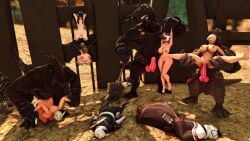 5girls amalj'aa au_ra axe bad_end big_breasts breasts chains death defeated dripping_cum final_fantasy final_fantasy_xiv group_rape group_sex huge_breasts hyur krile_mayer_baldesion_(ff14) lalafell lyse_hext minfilia miqo'te monster multiple_girls nude party_wipe quadruple_amputee raen rape sound spread_legs tagme thancred_waters urianger_augurelt vaginal_penetration vaginal_sex video y'shtola_rhul