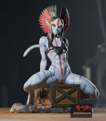 1girls 3d 3d_(artwork) 3d_model 3d_render ai_generated alien alien_girl avatar avatar:_fire_and_ash black_hair blue-skinned_female blue_nipples blue_skin bodypaint breast_grab breasts breasts_out colored_skin female female_pubic_hair gibly grabbing_breasts loincloth looking_at_viewer na'vi nipples pussy seductive skinny small_breasts solo tail thick_thighs tribal varang