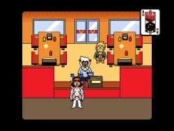 4:3 alphys animated anthro asriel_dreemurr bladedbard deltarune dess_holiday digital_media_(artwork) duo female hi_res male male/female on_bottom on_top pixel_(artwork) pixel_animation reverse_cowgirl_position sex sprite sprite_animation sprite_art undertale undertale_(series) vaginal wcdonald's