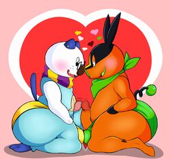 axel_(tepigfan101) axel_the_tepig blush male/male oshawott penis_in_penis pokemon pokemon_(species) tepig tepigfan101 underwear valentine_day