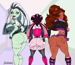 alternate_breast_size alternate_costume alternate_hairstyle anus ass ass_focus ass_up big_ass big_breasts big_butt black_hair boots bottomless brown_hair butt butt_focus chubby chubby_female clawdeen_wolf curly_hair curvy draculaura flashing flashing_pussy frankenstein frankenstein's_monster frankie_stein fringe goth goth_girl gothic gothic_lolita high_heel_boots high_heels hips innie_pussy jose12mexico lips lipstick mattel miniskirt monster_girl monster_high multicolored_hair naughty_face naughty_smile no_bra no_panties petite pink_hair pink_skin plump_ass plump_lips plump_vulva presenting public public_nudity pussy size_difference skirt skirt_up stockings tagme thick_thighs twintails upskirt vampire vampire_bat werewolf white_hair wolf wolf_ears wolf_girl