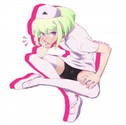 1boy 1femboy androgynous blush blushing bob_cut bulge crossdressing dress embarrassed femboy femboy_only feminine_faced_male feminine_male girly lio_fotia miniskirt nervous nurse nurse_clothing nurse_hat nurse_uniform petite petite_body petite_male promare short_hair short_male shy slim slim_male slim_waist solo spats stockings thighhighs thin_waist tsundere twink
