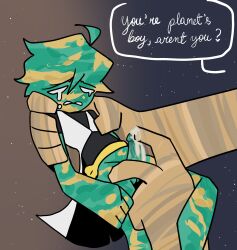 cum kikychfangirl penis saturn_(solarballs) size_difference solarballs titan_(solarballs) touching_penis
