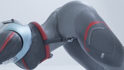 arched_back ass ass_up big_ass blender bodysuit fully_clothed juno_(overwatch) overwatch skintight skintight_bodysuit thick_thighs thighs